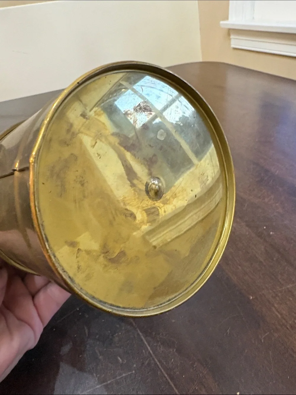Brass-Tone Decorative Milk Can Vase